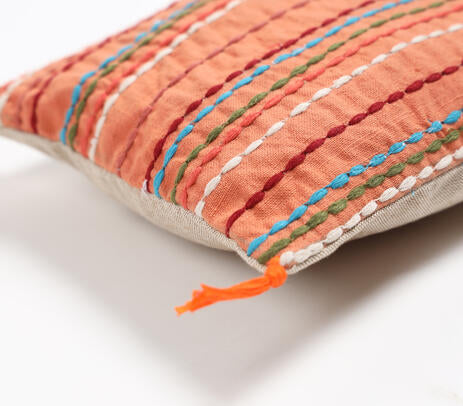 Striped Coral Pillow