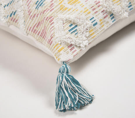 Handwoven Geometric Cotton Pillow