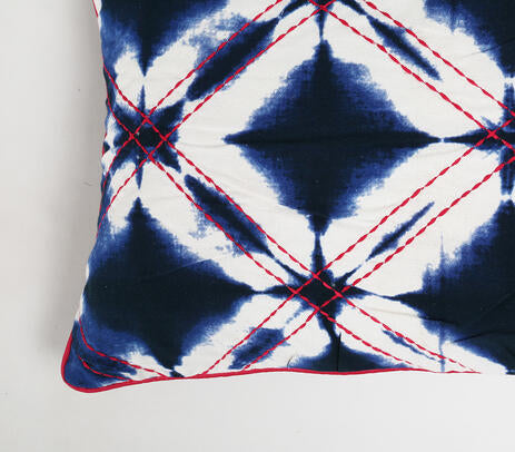 Navy 'Ikat' Print Lumbar Pillow