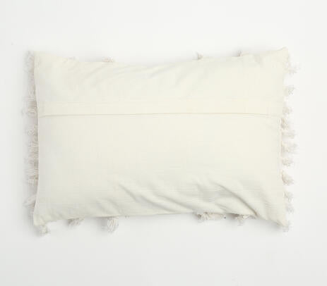 Embellished White Pillow