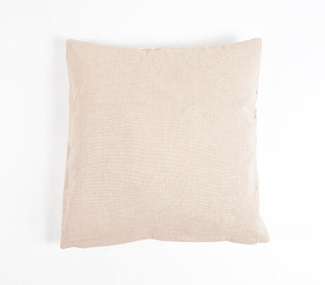 Cotton Ivory Embroidered Pillow