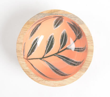 Tropical Enamelled Mango Wood Bowl