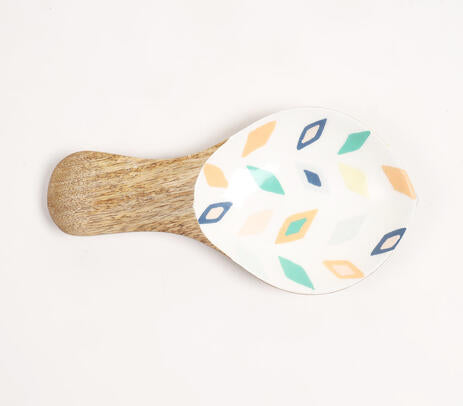 Enamelled Wooden Serving Platter