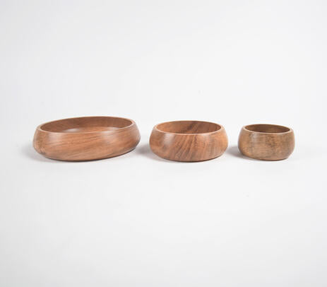 Acacia Wood Nesting Bowls