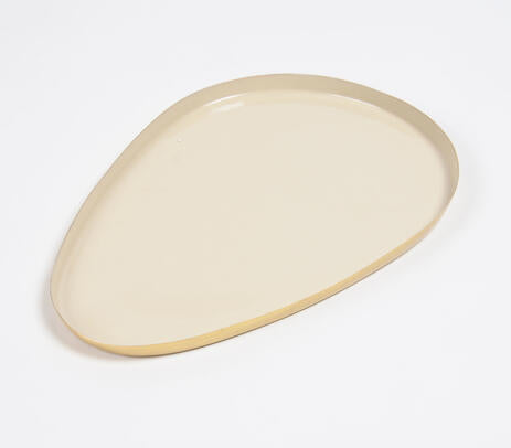 Enamelled Iron Egg Shaped Snack Trays (set of 3)