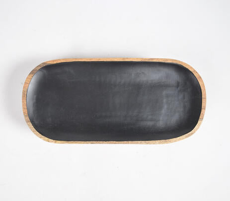 Enamelled Mango Wood Serving Platter