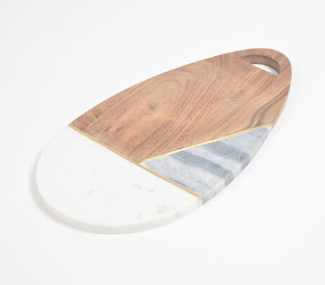 Colorblock Wood and Marble Board