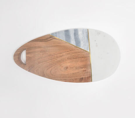 Colorblock Wood and Marble Board