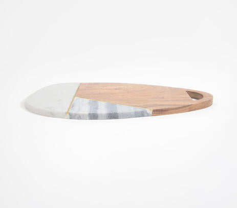 Colorblock Wood and Marble Board