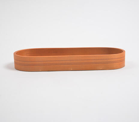 Woven Bamboo Orange Tray