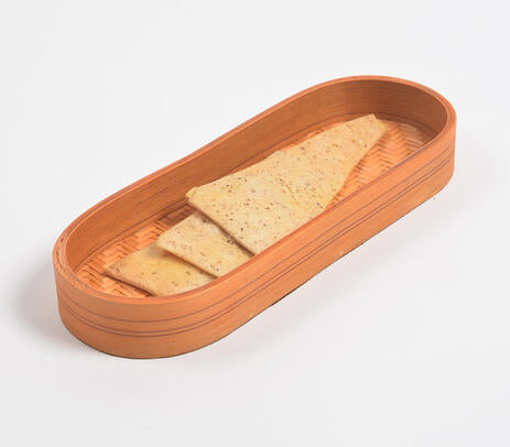 Woven Bamboo Orange Tray
