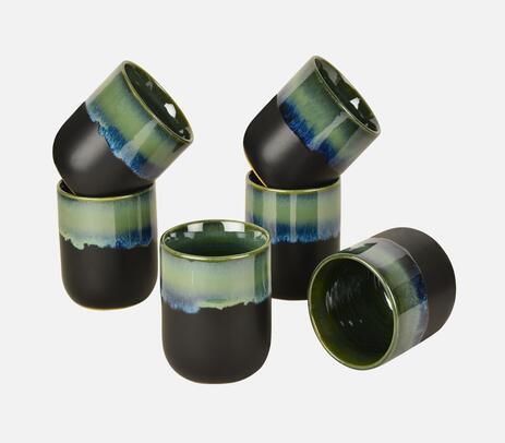 Glazed Ceramic Glasses (Set of 6)