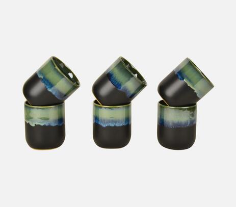 Glazed Ceramic Glasses (Set of 6)