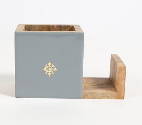 Grey Mango Wood Cutlery Holder