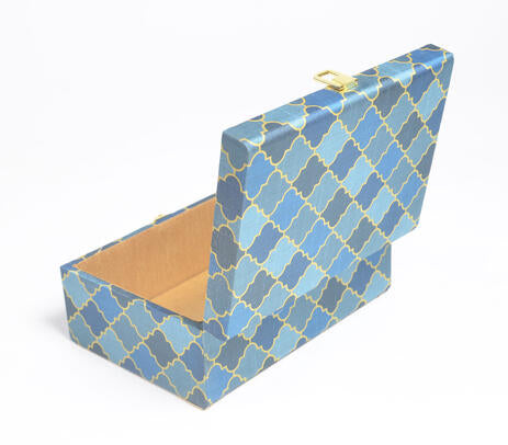 Trellis Print Silk Jewelry Box