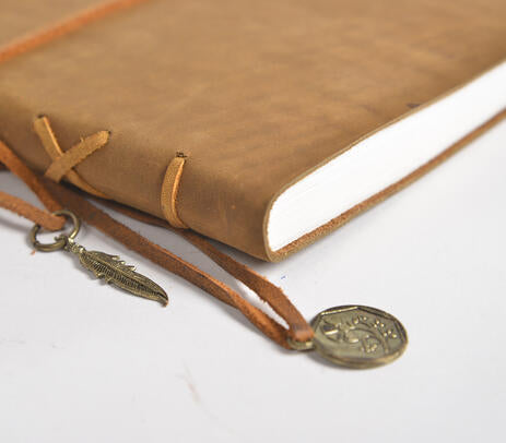 Leather Journal with Metal Charms