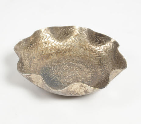 Antique Aluminum Decorative Tray