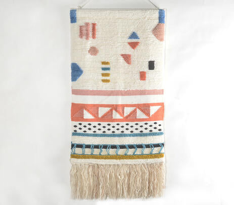 Handwoven and Tufted Wall Hanging