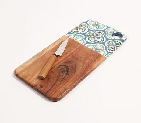 Enamelled Mango Wood Chopping or Serving Board