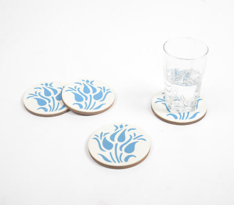 Elegant MDF & Resin Coasters (Set of 4)