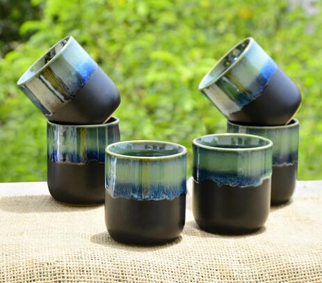 Glazed Ceramic Glasses (Set of 6)