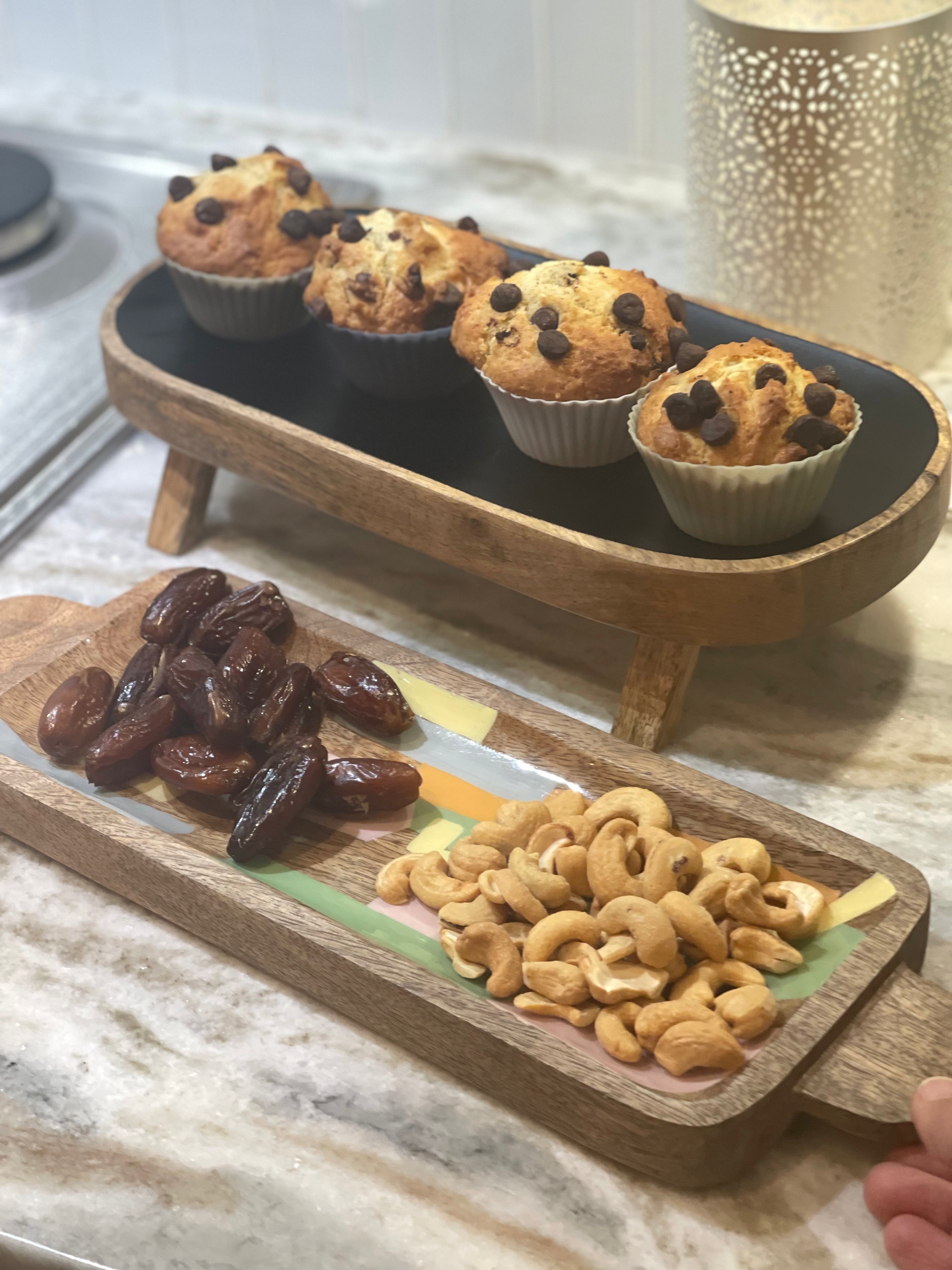 Enamelled Mango Wood Serving Platter