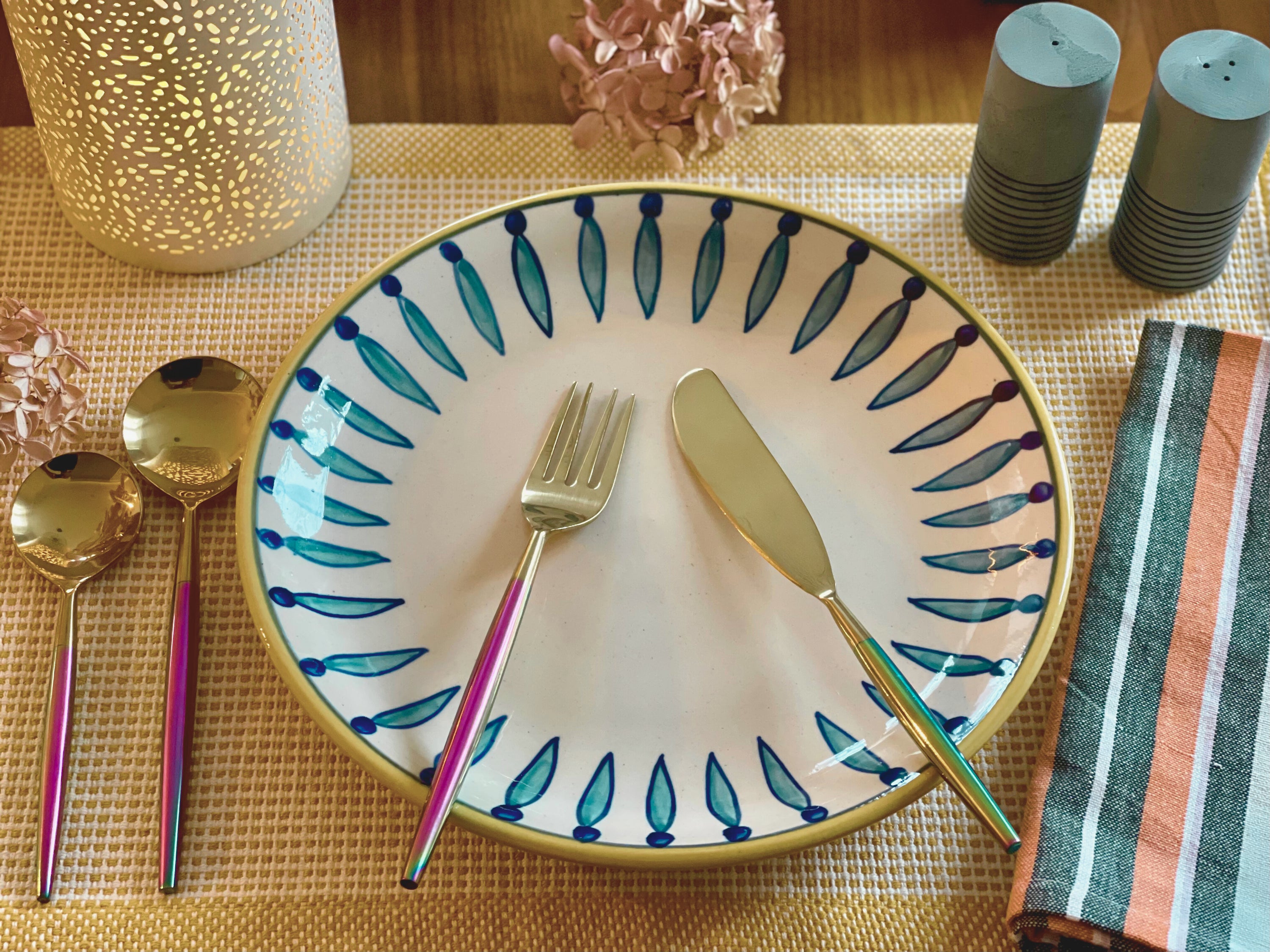 Hand Painted Dinner Plates (Set of 6)