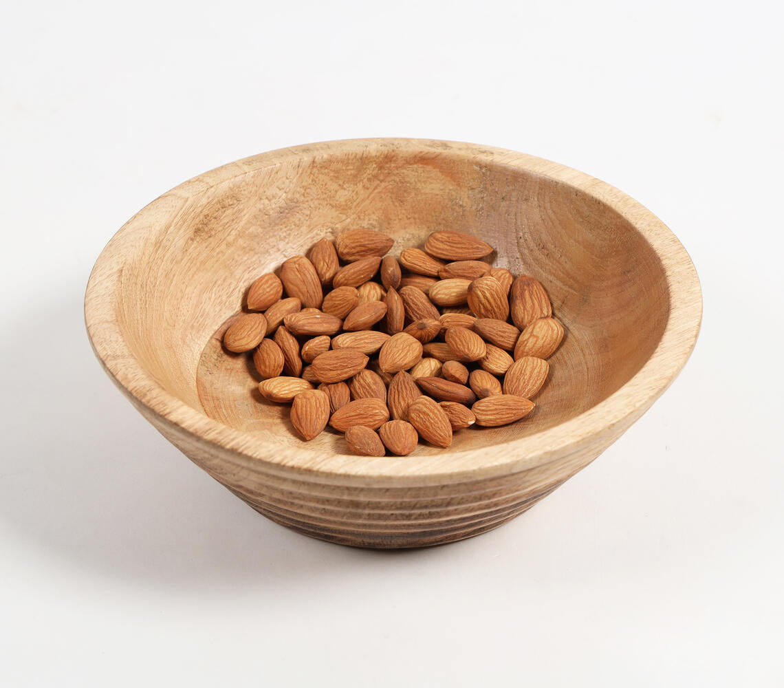 Earthy Wooden Serving Bowl