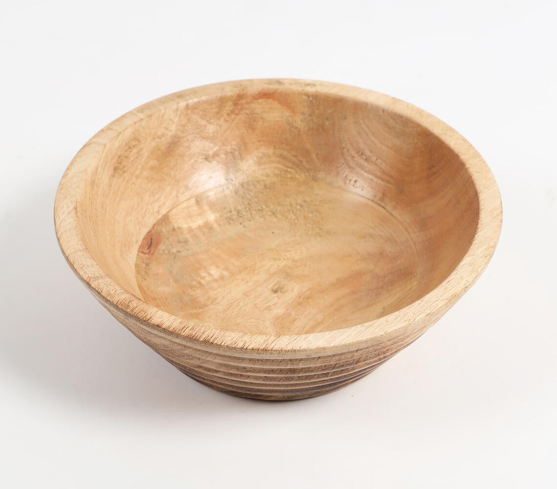 Earthy Wooden Serving Bowl