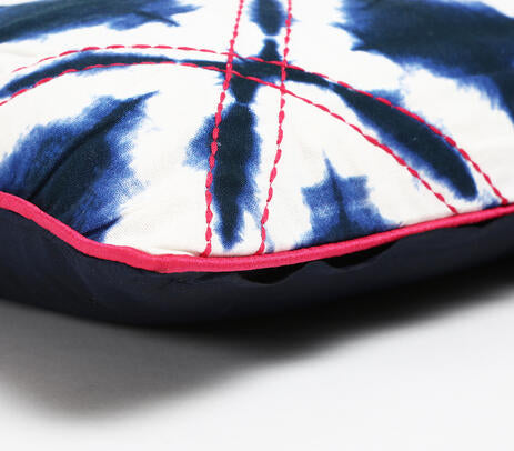 Navy 'Ikat' Print Lumbar Pillow