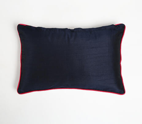 Navy 'Ikat' Print Lumbar Pillow