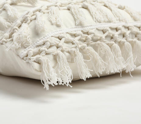 Embellished White Pillow