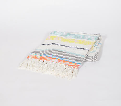 Handwoven Colourful Cotton Throw