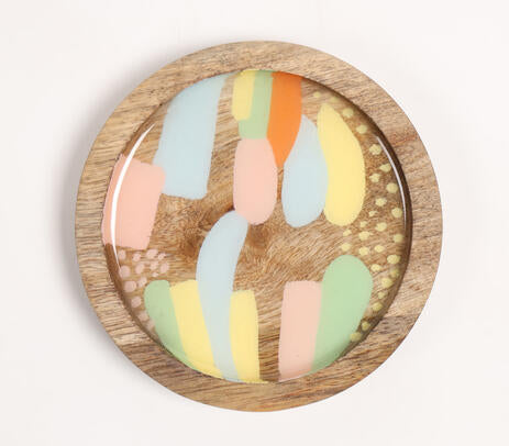 Wooden Colourful Coasters (Set of 4)