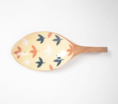 Mango Wood Enamelled Spoon Platter