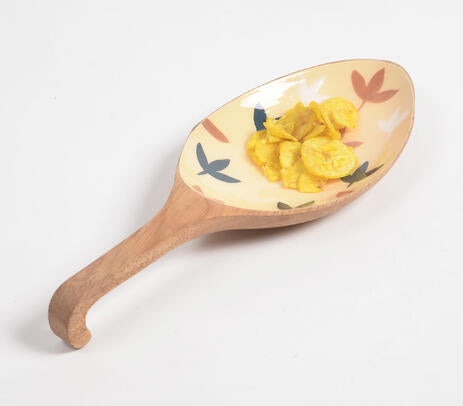 Mango Wood Enamelled Spoon Platter