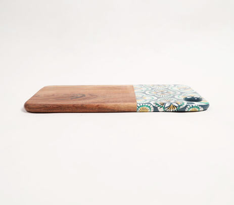 Enamelled Mango Wood Chopping or Serving Board