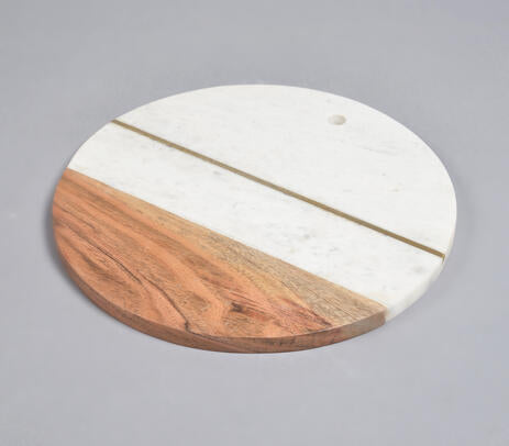 Acacia Wood and Marble Chopping Board