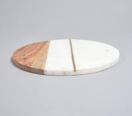 Acacia Wood and Marble Chopping Board