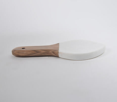 Classic Marble and Wood Spoon Rest