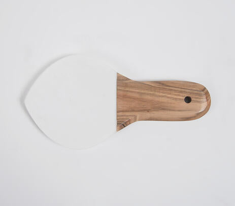 Classic Marble and Wood Spoon Rest