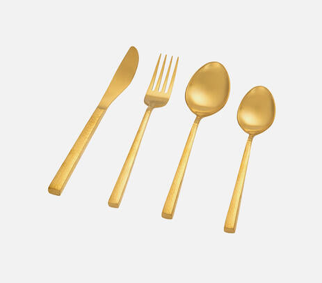 Handmade Gold Brass Cutlery (Set of 4)