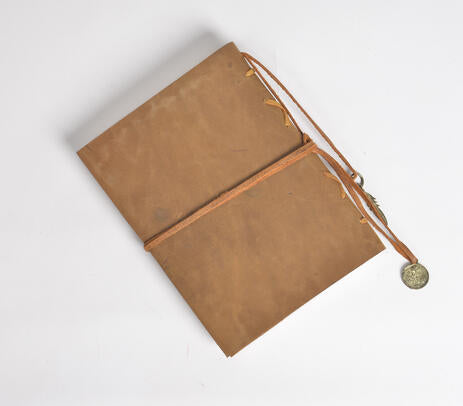 Leather Journal with Metal Charms