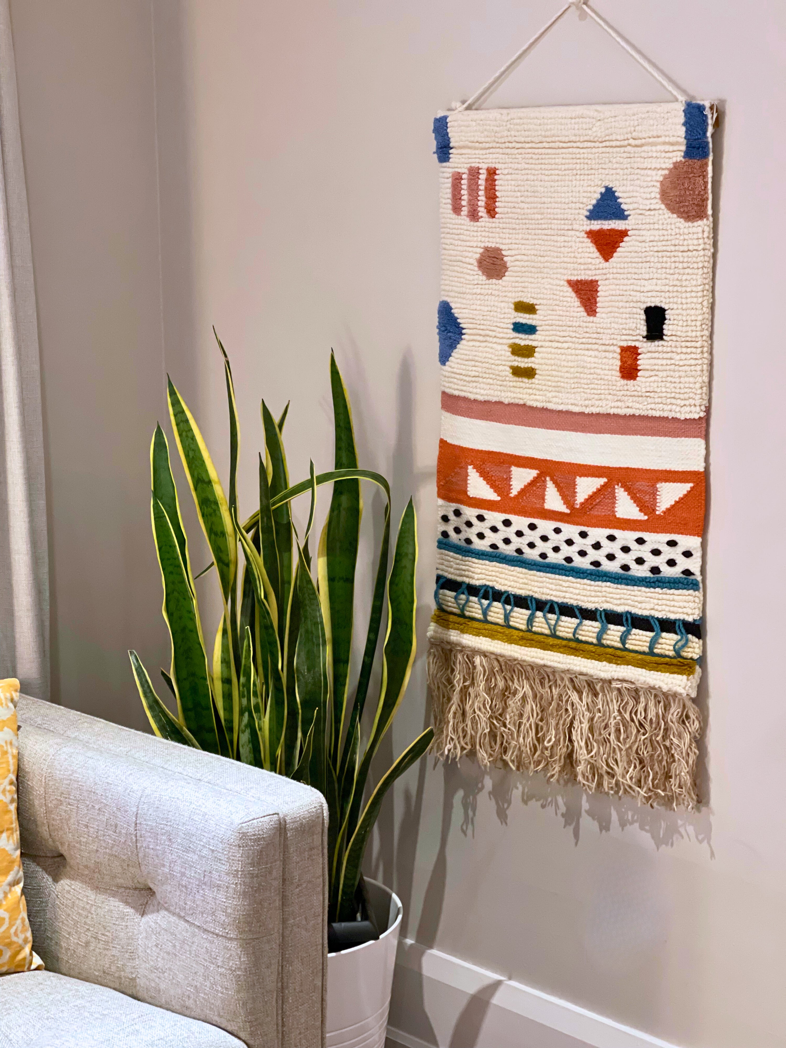 Handwoven and Tufted Wall Hanging