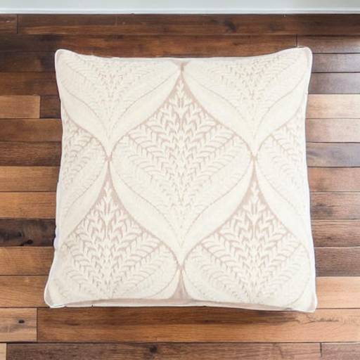 Cotton Ivory Embroidered Pillow