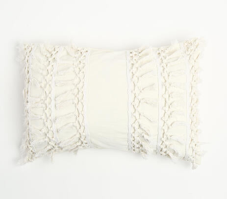 Embellished White Pillow