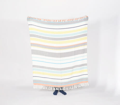 Handwoven Colourful Cotton Throw