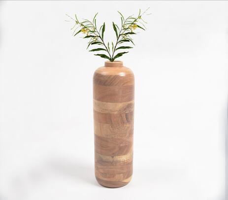 Acacia Wood Sleek Vase