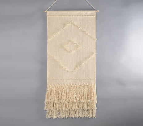 Handwoven Cotton and Wool Wall Hanging