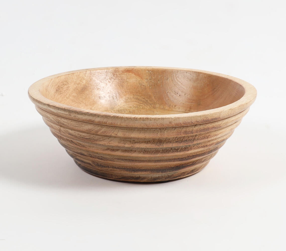 Earthy Wooden Serving Bowl